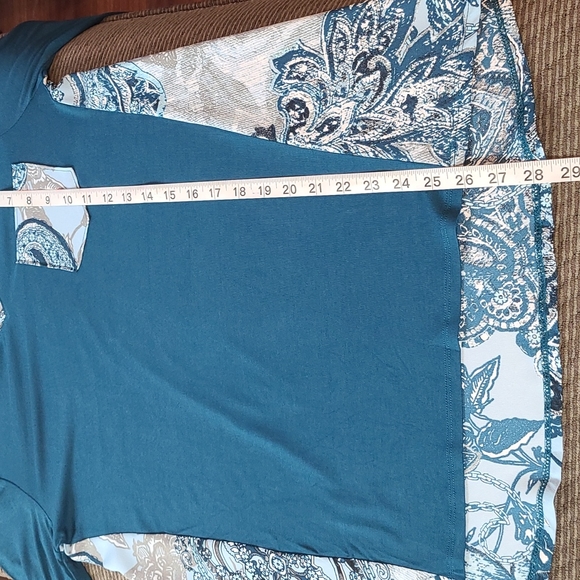 Chico's Mixed Material Blouse - Picture 9 of 10